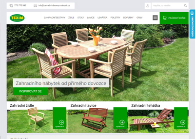 eshop zahradní dřevěný nábytek